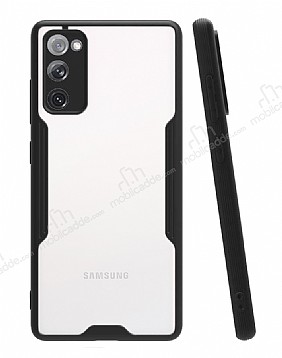 Eiroo Painted Samsung Galaxy S20 FE Siyah Silikon Klf