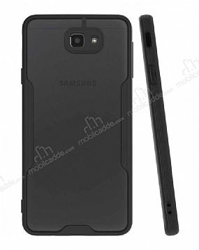 Eiroo Painted Samsung Galaxy J7 Prime Siyah Silikon Klf