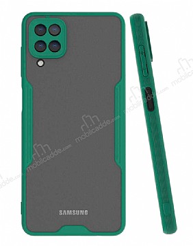 Eiroo Painted Samsung Galaxy A12 Kamera Korumal Yeil Klf