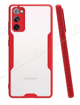 Eiroo Painted Samsung Galaxy S20 FE Krmz Silikon Klf
