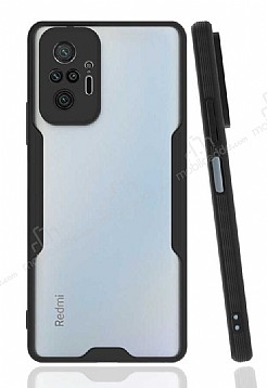 Eiroo Painted Xiaomi Redmi Note 10 Pro Kamera Korumal Siyah Klf