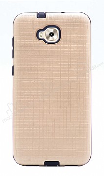 Eiroo Panther Asus Zenfone 4 Selfie ZD553KL Silikon Kenarl Gold Rubber Klf