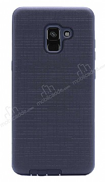 Eiroo Panther Samsung Galaxy A6 Plus 2018 Silikon Kenarl Siyah Rubber Klf
