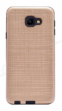 Eiroo Panther Samsung Galaxy J4 Core Silikon Kenarl Gold Rubber Klf