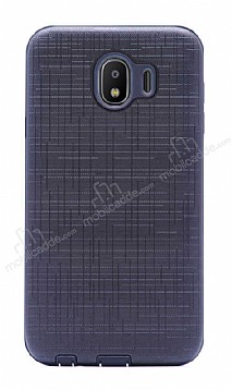 Eiroo Panther Samsung Galaxy J4 Silikon Kenarl Siyah Rubber Klf