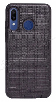 Eiroo Panther Samsung Galaxy M20 Silikon Kenarl Siyah Rubber Klf