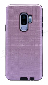 Eiroo Panther Samsung Galaxy S9 Plus Silikon Kenarl Ak Pembe Rubber Klf
