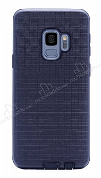 Eiroo Panther Samsung Galaxy S9 Silikon Kenarl Siyah Rubber Klf