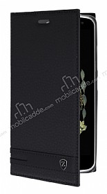 Lenovo Vibe K5 Note Gizli Mknatsl Yan Kapakl Siyah Deri Klf