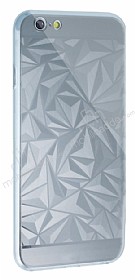 Eiroo Prism iPhone 6 Plus / 6S Plus Silikon Kenarl Silver Rubber Klf