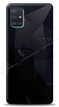 Eiroo Prizma Samsung Galaxy A51 Siyah Rubber Klf
