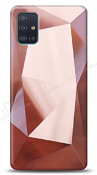 Eiroo Prizma Samsung Galaxy A71 Rose Gold Rubber Klf