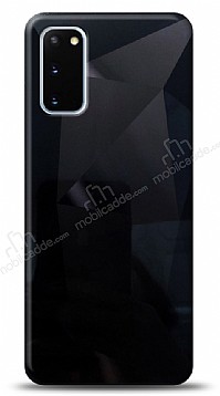 Eiroo Prizma Samsung Galaxy S20 Siyah Rubber Klf