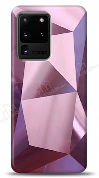 Eiroo Prizma Samsung Galaxy S20 Ultra Pembe Rubber Klf