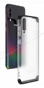 Zore GKK Ays Samsung Galaxy A70 360 Derece Koruma effaf Siyah Rubber Klf