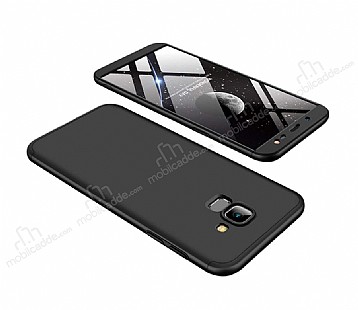 Zore GKK Ays Samsung Galaxy J6 360 Derece Koruma Siyah Rubber Klf