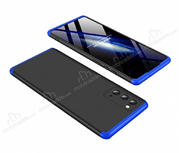 Zore GKK Ays Samsung Galaxy Note 20 360 Derece Koruma Mavi-Siyah Rubber Klf