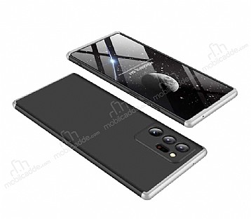 Zore GKK Ays Samsung Galaxy Note 20 Ultra 360 Derece Koruma Gri-Silver Rubber Klf