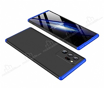 Zore GKK Ays Samsung Galaxy Note 20 Ultra 360 Derece Koruma Mavi-Siyah Rubber Klf