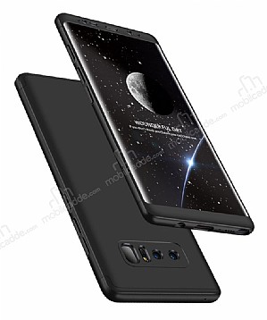 Zore GKK Ays Samsung Galaxy Note 8 360 Derece Koruma Siyah Rubber Klf