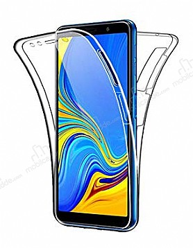 Eiroo Protection Samsung Galaxy A7 2018 360 Derece Koruma effaf Silikon Klf