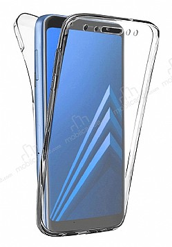 Eiroo Protection Samsung Galaxy A8 2018 360 Derece Koruma effaf Silikon Klf