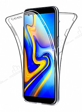 Eiroo Protection Samsung Galaxy J8 360 Derece Koruma effaf Silikon Klf