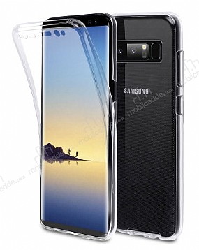 Eiroo Protection Samsung Galaxy Note 8 360 Derece Koruma effaf Silikon Klf