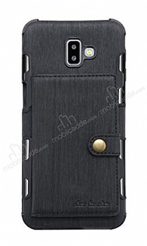 Eiroo Purse Samsung Galaxy J6 Plus Czdanl Siyah Rubber Klf