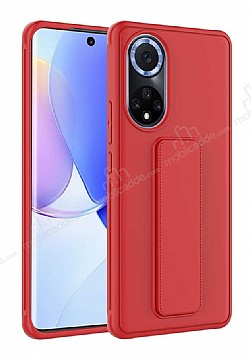 Eiroo Qstand Huawei nova 9 Kırmızı Silikon Kılıf