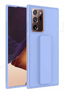 Eiroo Qstand Samsung Galaxy Note 20 Ultra Lila Silikon Klf