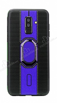 Eiroo Race Samsung Galaxy J8 Lacivert Silikon Klf