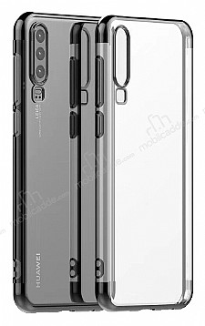 Eiroo Radiant Huawei P30 Siyah Kenarl effaf Silikon Klf