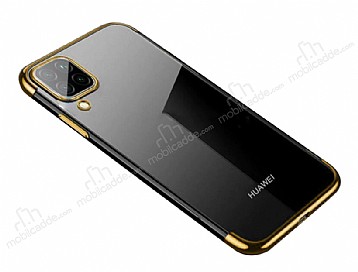 Eiroo Radiant Huawei P40 Lite Gold Kenarl effaf Silikon Klf