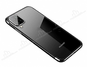Eiroo Radiant Huawei P40 Lite Siyah Kenarl effaf Silikon Klf