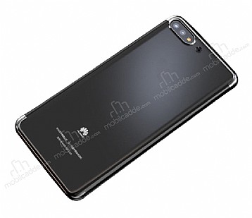 Eiroo Radiant Huawei Y6 2018 Silver Kenarl effaf Silikon Klf