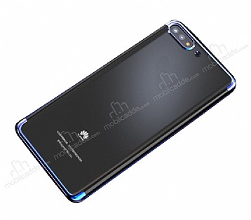 Eiroo Radiant Huawei Y6 2018 Lacivert Kenarl effaf Silikon Klf