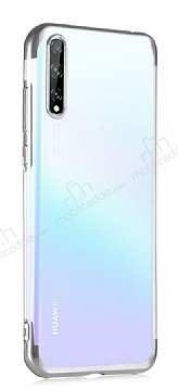 Eiroo Radiant Huawei Y8P Silver Kenarl effaf Silikon Klf