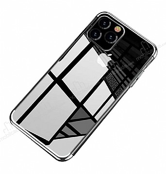 Eiroo Radiant iPhone 11 Pro Silver Kenarl effaf Silikon Klf