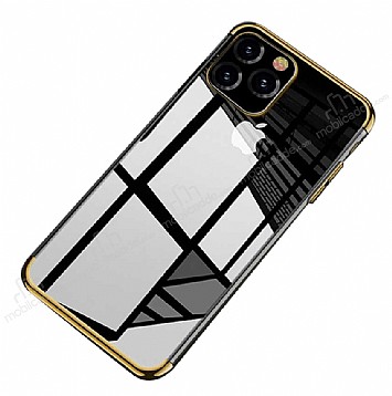 Eiroo Radiant iPhone 11 Pro Gold Kenarl effaf Silikon Klf