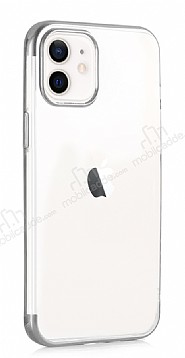 Eiroo Radiant iPhone 12 / iPhone 12 Pro 6.1 in Silver Kenarl effaf Silikon Klf