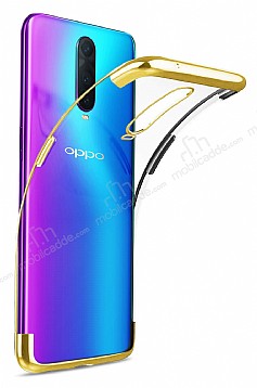 Eiroo Radiant Oppo RX17 Pro Gold Kenarl effaf Silikon Klf