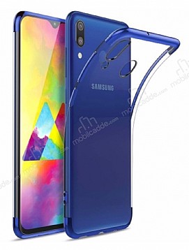 Eiroo Radiant Samsung Galaxy A10S Lacivert Kenarl effaf Silikon Klf