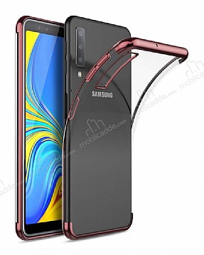 Eiroo Radiant Samsung Galaxy A9 2018 Rose Gold Kenarl effaf Silikon Klf