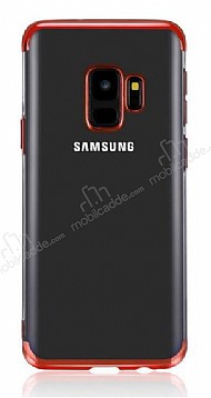 Eiroo Radiant Samsung Galaxy J6 Krmz Kenarl effaf Silikon Klf