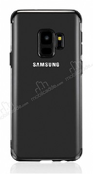 Eiroo Radiant Samsung Galaxy J6 Siyah Kenarl effaf Silikon Klf