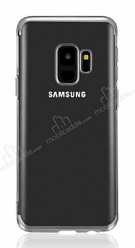 Eiroo Radiant Samsung Galaxy J6 Silver Kenarl effaf Silikon Klf