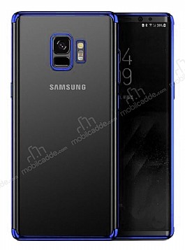 Eiroo Radiant Samsung Galaxy J6 Plus Lacivert Kenarl effaf Silikon Klf