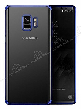Eiroo Radiant Samsung Galaxy J6 Plus Lacivert Kenarl effaf Rubber Klf