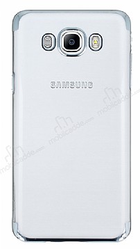 Eiroo Radiant Samsung Galaxy J7 2016 Silver Kenarl effaf Rubber Klf